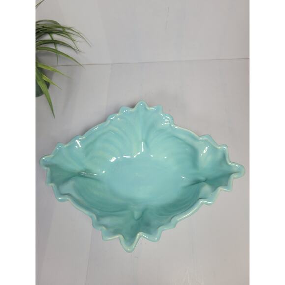 Vintage Aqua Pottery Console Bowl Planter USA 538 - Picture 2 of 6